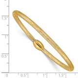 14K 3mm Woven Mesh Slip-on Stretch Bracelet