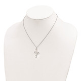 Sterling Silver Polished Flamingo Necklace