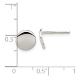 Sterling Silver Polished Flat Circle Post Earrings - QE-6FC02BFC-8277