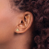 14k 3-stone Diamond Earrings