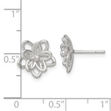 Sterling Silver Polished Flower Post Earrings - QE-50412117-2613