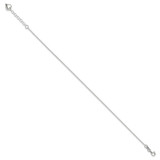 Sterling Silver Polished Heart 9in Plus 1in Ext. Anklet - QG-05B635B3-2309