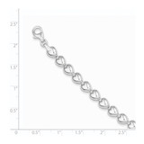 Sterling Silver Polished Heart Bracelet - QG-19076361-4014