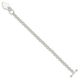 Sterling Silver Polished Heart Bracelet - QG-558C0647-5106