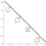 Sterling Silver Polished Heart Bracelet - QG-A22019BA-4856
