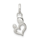 Sterling Silver Polished Heart Charm - QP-44EB9860-8224