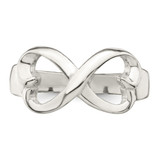 Sterling Silver Polished Heart Infinity Ring - QR-F01763DA-5692