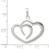 Sterling Silver Polished Heart Pendant - QC-0BCA9139-4523