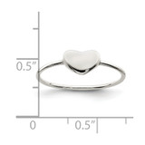 Sterling Silver Polished Heart Ring - QR-76718AB4-9935