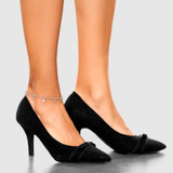 Sterling Silver Polished Hearts Anklet