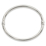Sterling Silver Polished Hinged Bangle - QB-9E42A573-7982