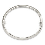 Sterling Silver Polished Hinged Bangle - QB-CE7DA4C0-9358
