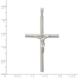 Sterling Silver Polished Hollow Crucifix Pendant - QC-C05480D4-9572