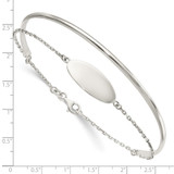 Sterling Silver Polished ID Bangle - QB-81D110BD-8212