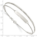 Sterling Silver Polished ID Bangle - QB-CB5F321B-6435