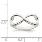 Sterling Silver Polished Infinity Ring - QR-D59379DE-7841