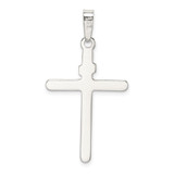 Sterling Silver Polished INRI Cross Pendant - QC-C398157E-1535