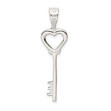 Sterling Silver Polished Key Pendant - QC-12EEE4D6-2410