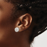 Sterling Silver Polished Love Knot Post Earrings - QE-036437B7-4497