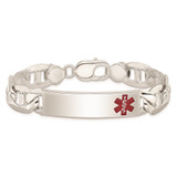 Sterling Silver Polished Medical Anchor Link ID Bracelet - XS-94367977-6119