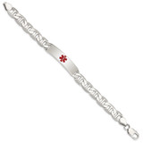Sterling Silver Polished Medical Anchor Link ID Bracelet - XS-C8D0840B-3433