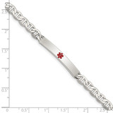 Sterling Silver Polished Medical Anchor Link ID Bracelet - XS-D0A3F9D3-2674