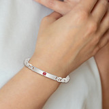 Sterling Silver Polished Medical Anchor Link ID Bracelet - XS-EC0338BF-2396