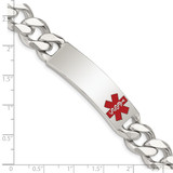Sterling Silver Polished Medical Curb Link ID Bracelet - XS-4CB75B8E-7574