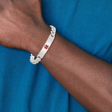 Sterling Silver Polished Medical Curb Link ID Bracelet - XS-BAE4259E-2859