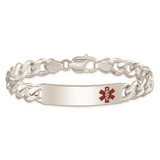 Sterling Silver Polished Medical Curb Link ID Bracelet - XS-FC991D77-1894
