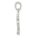 Sterling Silver Polished Menorah Pendant