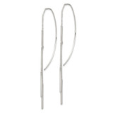 Sterling Silver Polished Multi-Strand Bar Threader Earrings