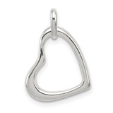 Sterling Silver Polished Open Heart Pendant - QP-4EF4259B-3369