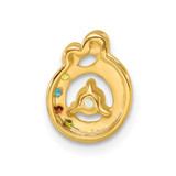 14k 4 Birthstone and Dia Mother/Child Chain Slide Semi-mount