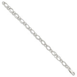 Sterling Silver Polished Oval Link Bracelet - QG-AABDFE0E-5885