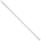 Sterling Silver Polished Paperclip 7.25in Bracelet