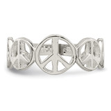 Sterling Silver Polished Peace Ring - QR-AF5885E4-3916