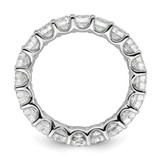 14k 4 carat Lab Grown Diamond VS/SI+ G+ Oval Complete Prong Set Size 4 Eternity Band