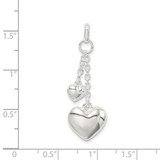 Sterling Silver Polished Puffed Heart Pendant - QC-FAC0AE62-1251