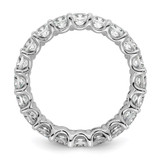 14k 4 carat Lab Grown Diamond VS/SI+ G+ Princess Complete Prong Set Size 6 Eternity Band