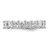 14k 4 carat Lab Grown Diamond VS/SI+ G+ Princess Complete Prong Set Size 6 Eternity Band