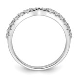 Sterling Silver Polished Rhodium-plated CZ Trio 3 Ring Set - QR-5742073E-5243