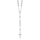 Sterling Silver Polished Rosary Necklace - QH-73B017E1-3605