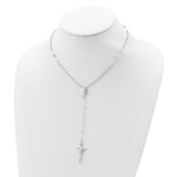 Sterling Silver Polished Rosary Necklace - QH-E5BA8055-9659