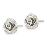 Sterling Silver Polished Rose Post Earrings - QE-37366B10-3434
