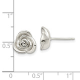 Sterling Silver Polished Rose Post Earrings - QE-A20A2335-9840