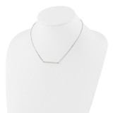 Sterling Silver Polished Slide Bar Necklace