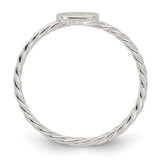 Sterling Silver Polished Smiley Face Twisted Ring - QR-2E1CFF36-4185