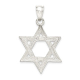 Sterling Silver Polished Star of David Pendant - QC-F2EF1540-2312