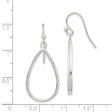 Sterling Silver Polished Teardrop Dangle Earrings - QE-99E02812-4404